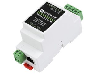 Waveshare Industrial Serial Server RS485 to RJ45 Ethernet, TCP/IP to Serial Rail-Mount Support Common Ethernet port