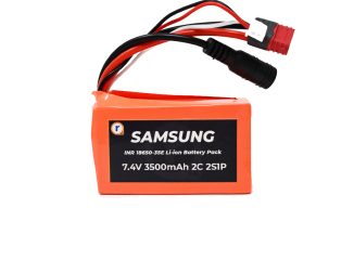 Samsung INR18650-35E 7.4V 3500mAh 2C 2S1P Li-ion Battery Pack