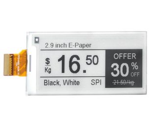 2.9 Inch High Refresh Rate Black and White E-Paper Display