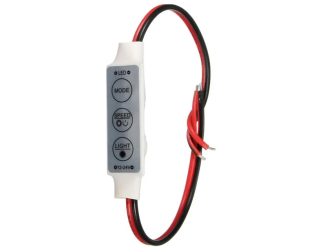 12-24V MINI 3Key LED Controller with Red+Black Cable