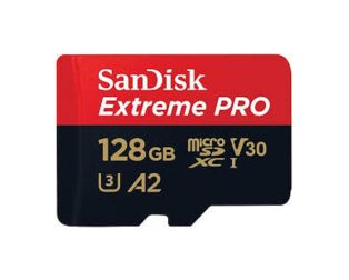 SanDisk V30 Extreme Pro 128GB microSDXC Card with 200MB/s Read, 90MB/s Write